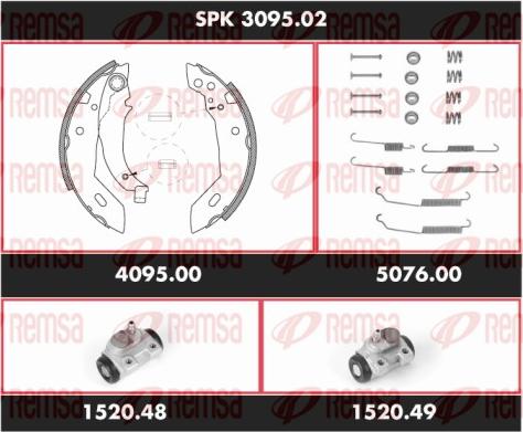 Remsa SPK 3095.02 - Комплект гальм, барабанний механізм avtolavka.club