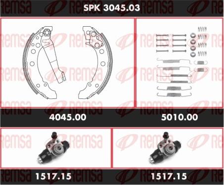 Remsa SPK 3045.03 - Комплект гальм, барабанний механізм avtolavka.club