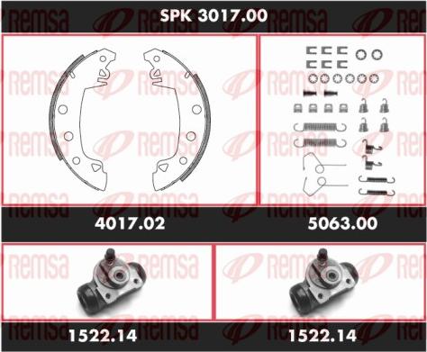 Remsa SPK 3017.00 - Комплект гальм, барабанний механізм avtolavka.club