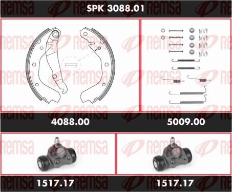 Remsa SPK 3088.01 - Комплект гальм, барабанний механізм avtolavka.club