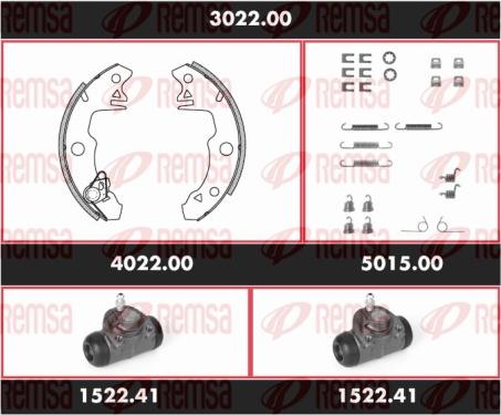 Remsa SPK 3022.00 - Комплект гальм, барабанний механізм avtolavka.club