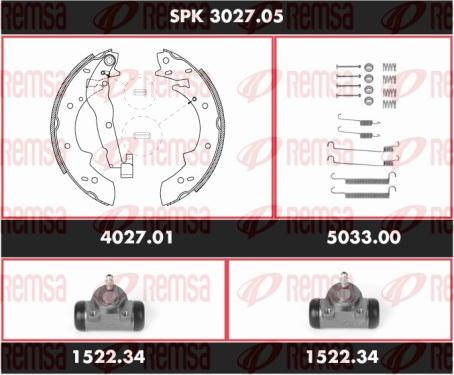 Remsa SPK 3027.05 - Комплект гальм, барабанний механізм avtolavka.club