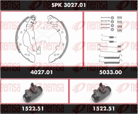 Remsa SPK 3027.01 - Комплект гальм, барабанний механізм avtolavka.club