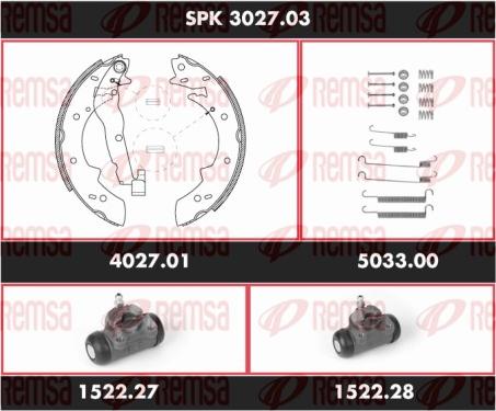 Remsa SPK 3027.03 - Комплект гальм, барабанний механізм avtolavka.club