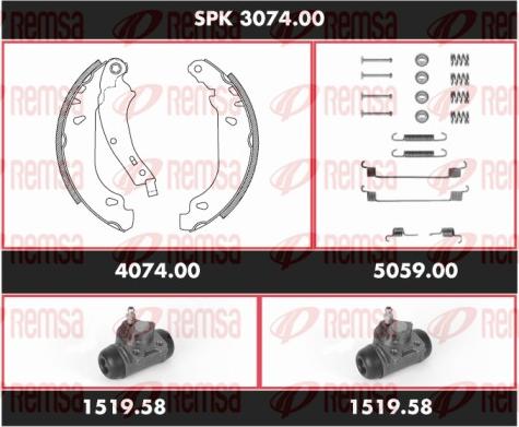 Remsa SPK 3074.00 - Комплект гальм, барабанний механізм avtolavka.club