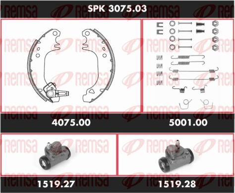 Remsa SPK 3075.03 - Комплект гальм, барабанний механізм avtolavka.club