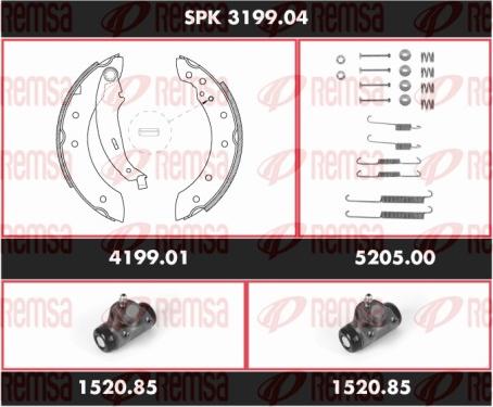 Remsa SPK 3199.04 - Комплект гальм, барабанний механізм avtolavka.club