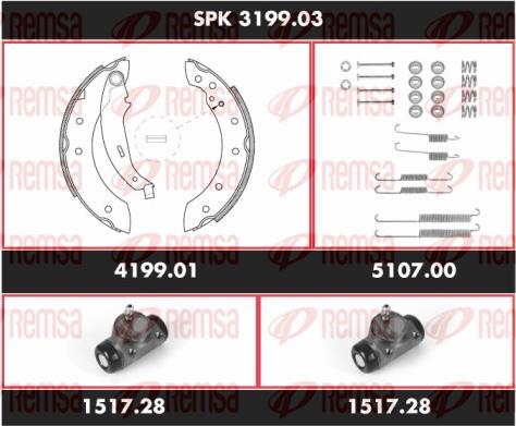 Remsa SPK 3199.03 - Комплект гальм, барабанний механізм avtolavka.club