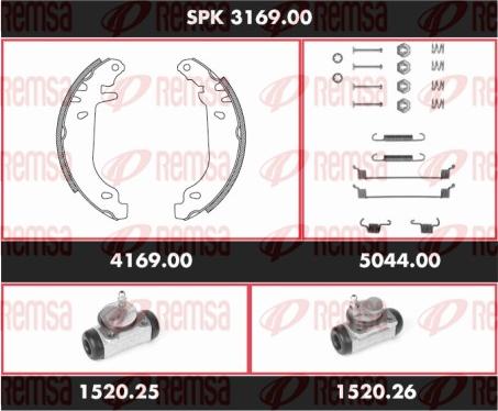 Remsa SPK 3169.00 - Комплект гальм, барабанний механізм avtolavka.club