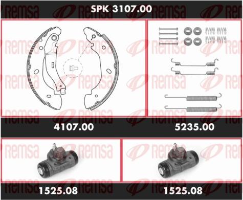 Remsa SPK 3107.00 - Комплект гальм, барабанний механізм avtolavka.club