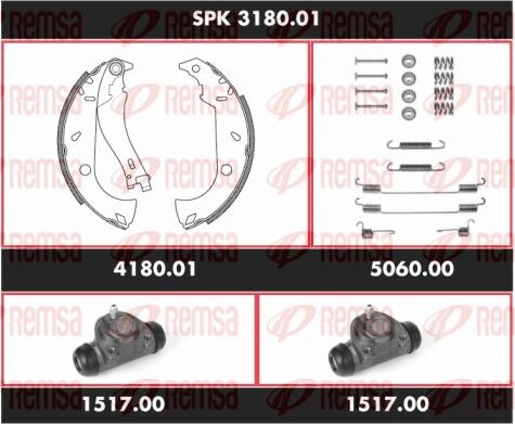 Remsa SPK 3180.01 - Комплект гальм, барабанний механізм avtolavka.club