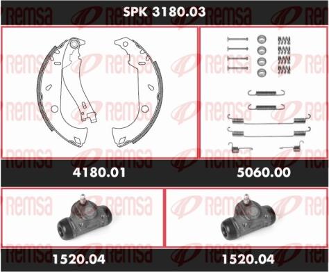 Remsa SPK 3180.03 - Комплект гальм, барабанний механізм avtolavka.club