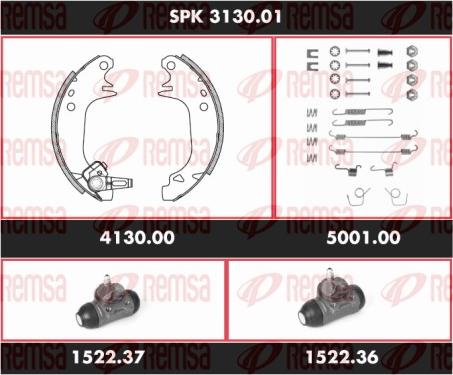 Remsa SPK 3130.01 - Комплект гальм, барабанний механізм avtolavka.club