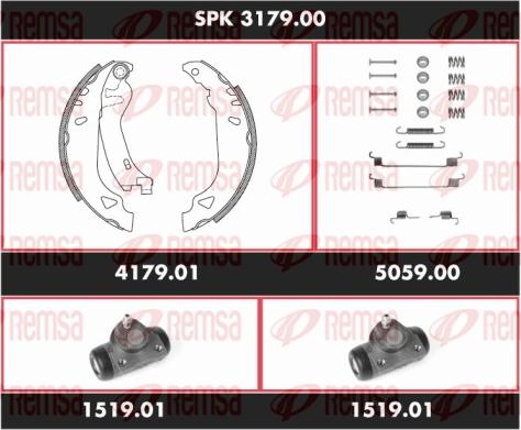 Remsa SPK 3179.00 - Комплект гальм, барабанний механізм avtolavka.club