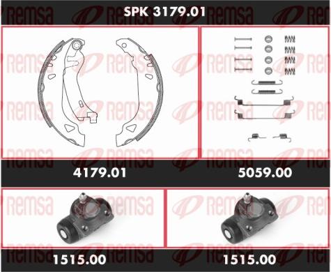 Remsa SPK 3179.01 - Комплект гальм, барабанний механізм avtolavka.club