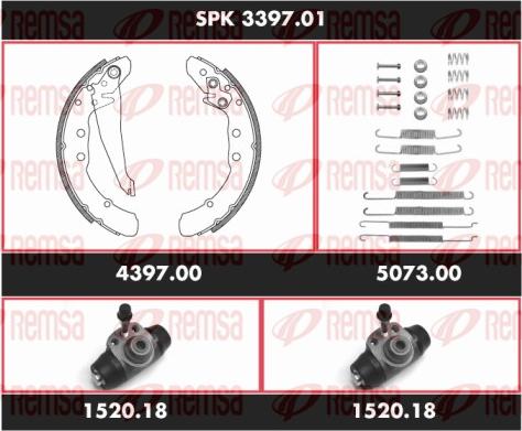 Remsa SPK 3397.01 - Комплект гальм, барабанний механізм avtolavka.club