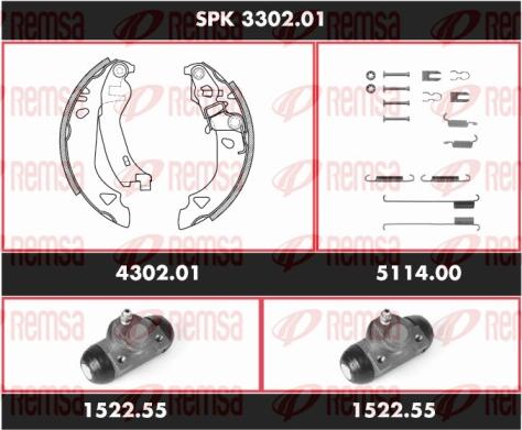 Remsa SPK 3302.01 - Комплект гальм, барабанний механізм avtolavka.club