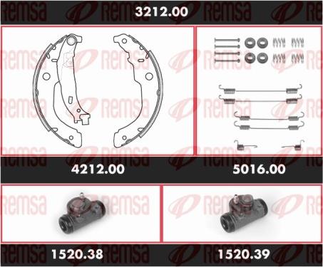 Remsa SPK 3212.00 - Комплект гальм, барабанний механізм avtolavka.club