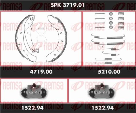 Remsa SPK 3719.01 - Комплект гальм, барабанний механізм avtolavka.club