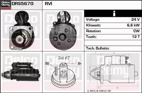 Remy DRS5670 - Стартер avtolavka.club