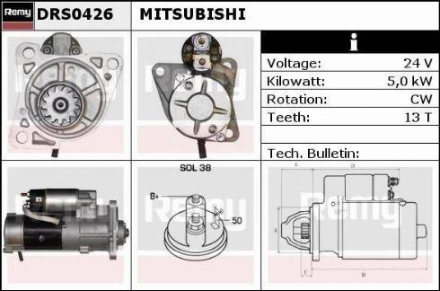 Remy DRS0426 - Стартер avtolavka.club