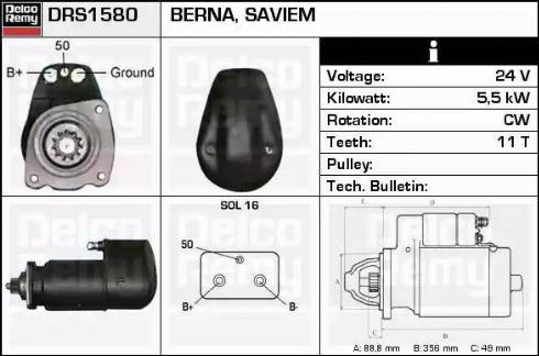 Remy DRS1580 - Стартер avtolavka.club