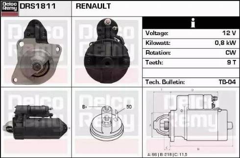 Remy DRS1811 - Стартер avtolavka.club