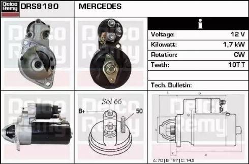 Remy DRS8180 - Стартер avtolavka.club