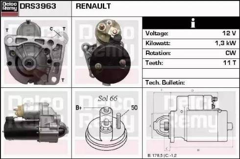 Remy DRS3963 - Стартер avtolavka.club