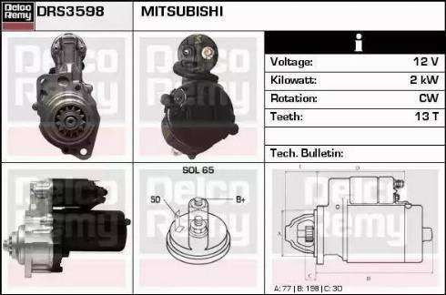 Remy DRS3598 - Стартер avtolavka.club