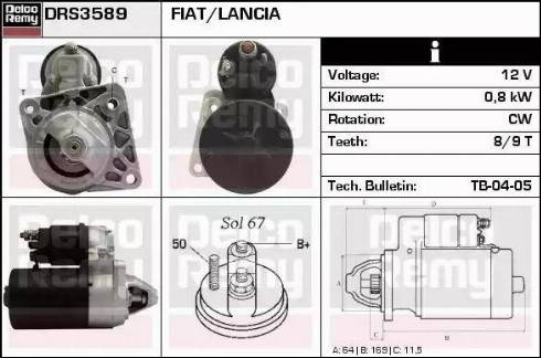 Remy DRS3589 - Стартер avtolavka.club