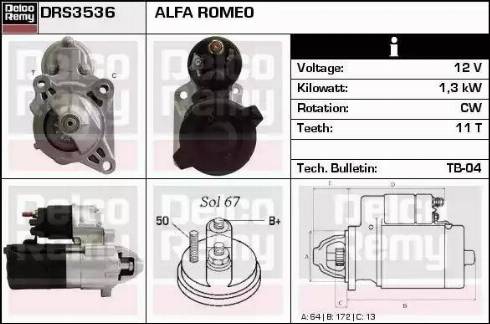 Remy DRS3536 - Стартер avtolavka.club