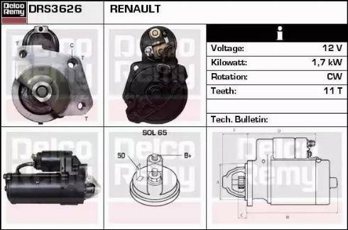 Remy DRS3626 - Стартер avtolavka.club