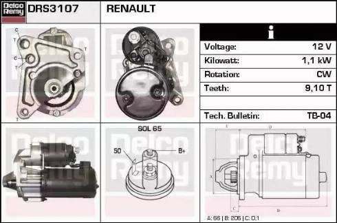 Remy DRS3107 - Стартер avtolavka.club