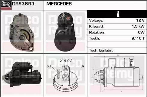 Remy DRS3893 - Стартер avtolavka.club