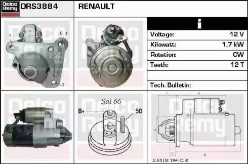 Remy DRS3884 - Стартер avtolavka.club