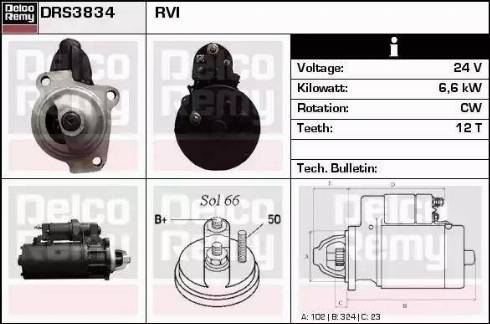 Remy DRS3834 - Стартер avtolavka.club