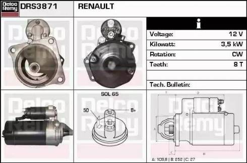 Remy DRS3871 - Стартер avtolavka.club