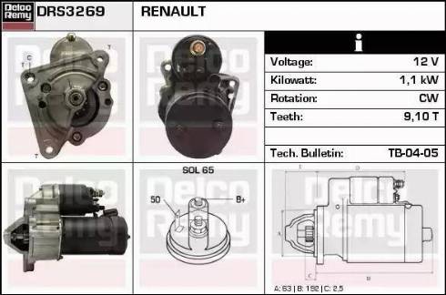 Remy DRS3269 - Стартер avtolavka.club