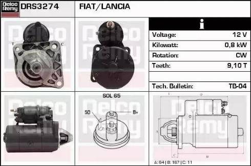 Remy DRS3274 - Стартер avtolavka.club