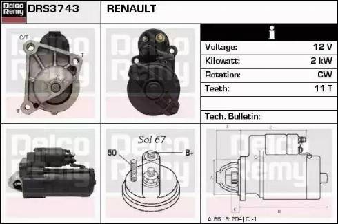 Remy DRS3743 - Стартер avtolavka.club