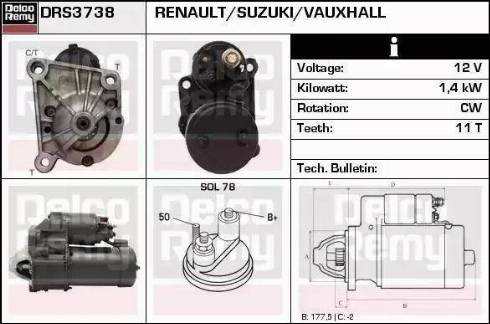 Remy DRS3738 - Стартер avtolavka.club