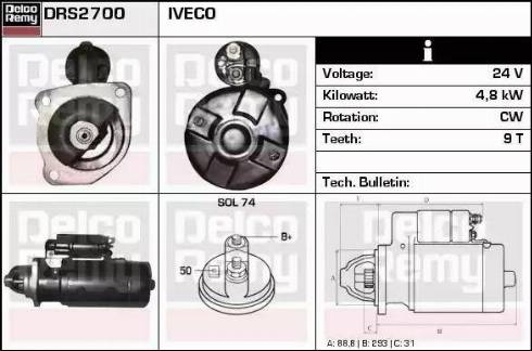 Remy DRS2700 - Стартер avtolavka.club