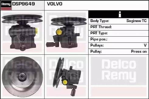 Remy DSP9649 - Гідравлічний насос, рульове управління, ГУР avtolavka.club