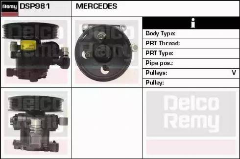 Remy DSP981 - Гідравлічний насос, рульове управління, ГУР avtolavka.club