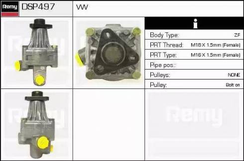 Remy DSP497 - Гідравлічний насос, рульове управління, ГУР avtolavka.club