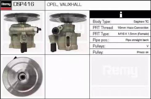 Remy DSP416 - Гідравлічний насос, рульове управління, ГУР avtolavka.club