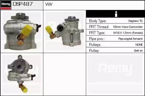 Remy DSP487 - Гідравлічний насос, рульове управління, ГУР avtolavka.club