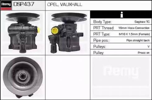 Remy DSP437 - Гідравлічний насос, рульове управління, ГУР avtolavka.club