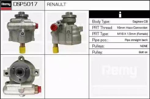 Remy DSP5017 - Гідравлічний насос, рульове управління, ГУР avtolavka.club